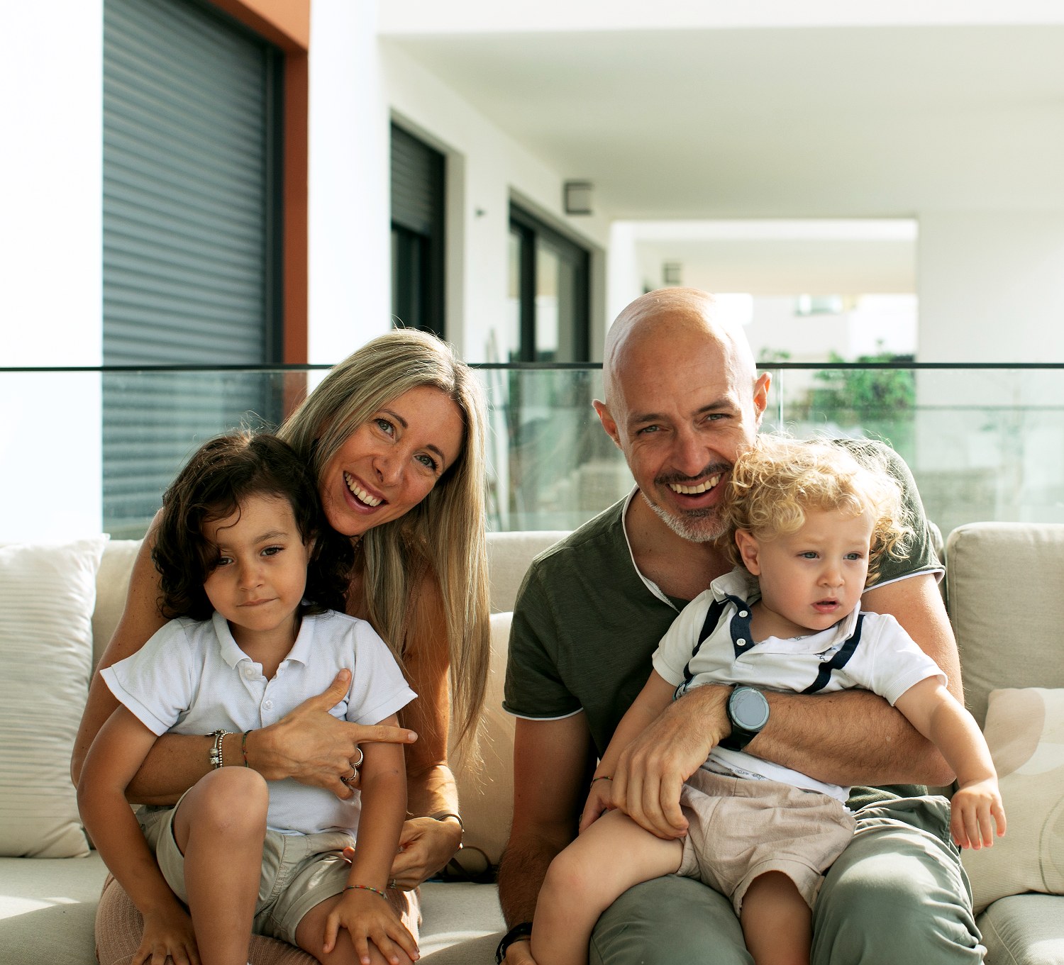Debora con la sua famiglia